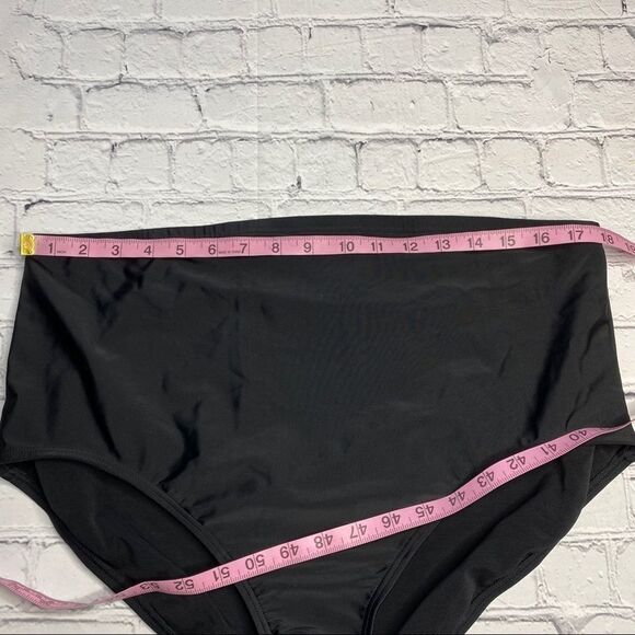 Seekers Contour Black High Waist‎ Plus Swim Bottom - Picture 6 of 7